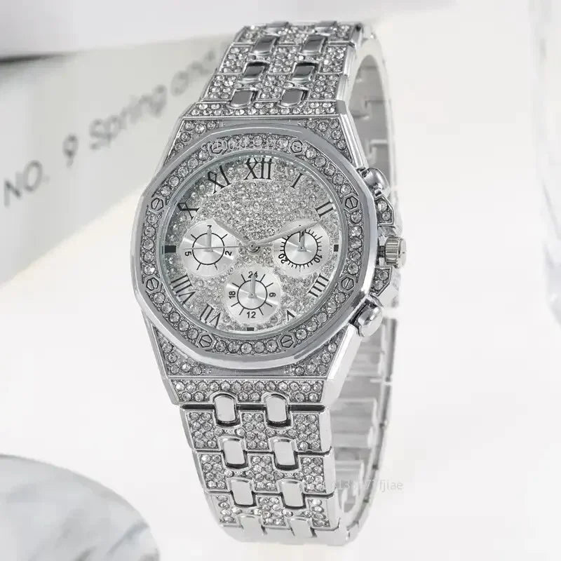 Diamond Women Watches Gold Watch Ladies Wrist Watches Luxury Brand Rhinestone Womens Bracelet Watches Female Relogio - CHRISTDEST GLOBAL SERVICE