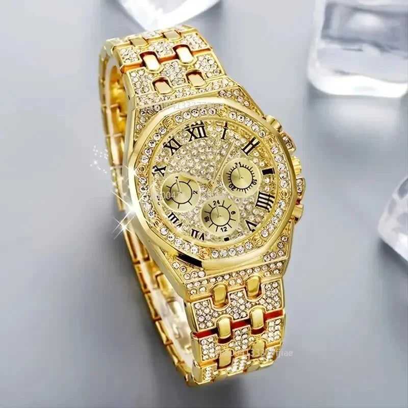 Diamond Women Watches Gold Watch Ladies Wrist Watches Luxury Brand Rhinestone Womens Bracelet Watches Female Relogio - CHRISTDEST GLOBAL SERVICE