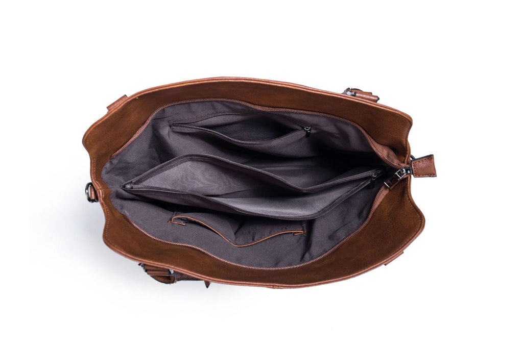Double Zipper Design Tote Bag Large Capacity Shoulder Crossbody Bag For Women Handbags - CHRISTDEST GLOBAL SERVICE