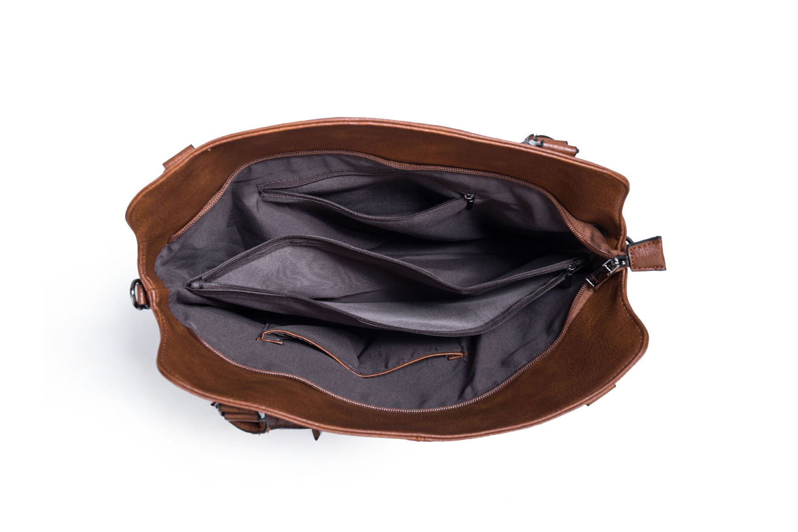 Double Zipper Design Tote Bag Large Capacity Shoulder Crossbody Bag For Women Handbags - CHRISTDEST GLOBAL SERVICE