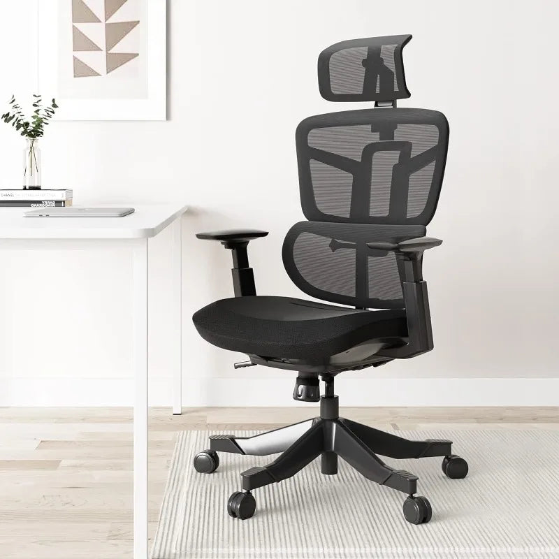E8 Ergonomic Office Chair Elastic Adaptative Adjustment Back Lumbar Support Computer Chair High-Density Breathable Mesh - CHRISTDEST GLOBAL SERVICE