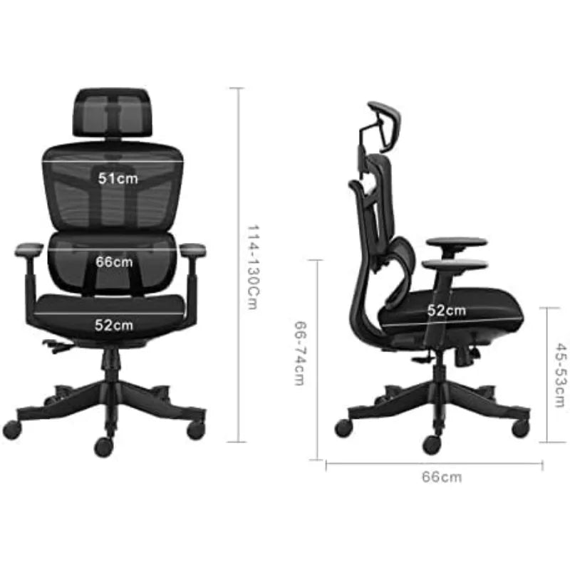 E8 Ergonomic Office Chair Elastic Adaptative Adjustment Back Lumbar Support Computer Chair High-Density Breathable Mesh - CHRISTDEST GLOBAL SERVICE