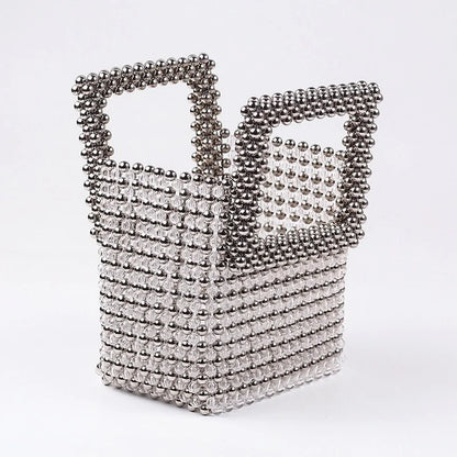 Women Summer Fashion Top-handle Ladies Party Dinner Evening Handmade Exquisite Purses and Handbags
