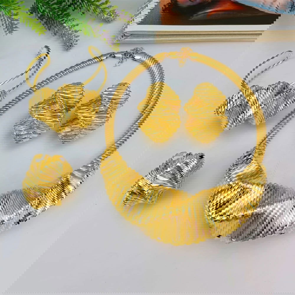 EMMA Women Fashion Jewelry Set New Trendy Big Necklace Earrings Sets Italian Style Luxury Jewelry For African Nigeria Lady Mama - CHRISTDEST GLOBAL SERVICE