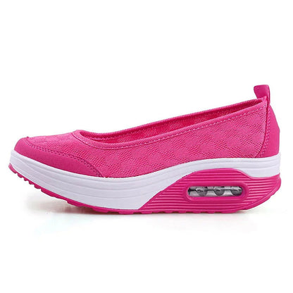 EOFK Summer Autumn Women Platform Flats Loafers Casual Sneakers Air Cushion Comfort Plain Slip-on Lady Boat Shoes - CHRISTDEST GLOBAL SERVICE