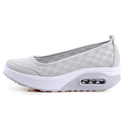 EOFK Summer Autumn Women Platform Flats Loafers Casual Sneakers Air Cushion Comfort Plain Slip-on Lady Boat Shoes - CHRISTDEST GLOBAL SERVICE