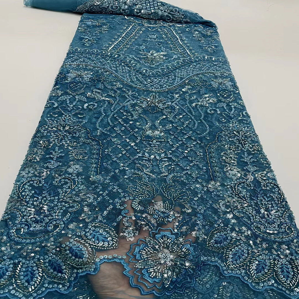 Embroidery Heavy Industry Beaded Tulle Lace Fabric - CHRISTDEST GLOBAL SERVICE
