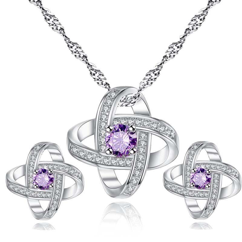 Eternal Star Necklace Earrings Jewelry Set - CHRISTDEST GLOBAL SERVICE