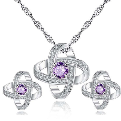 Eternal Star Necklace Earrings Jewelry Set - CHRISTDEST GLOBAL SERVICE