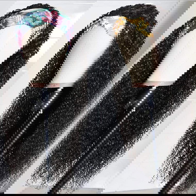 Europe,America,African Small Curly Hair Black Fluffy Chemical Fiber Hair With Wig Headgear - CHRISTDEST GLOBAL SERVICE