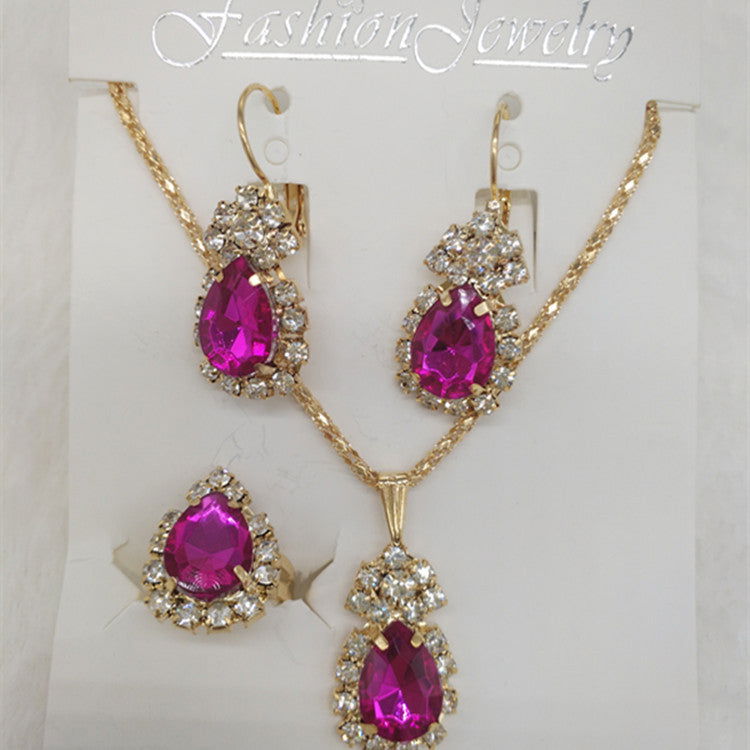 European And American Jewelry Pendant Earrings Ring Set - CHRISTDEST GLOBAL SERVICE