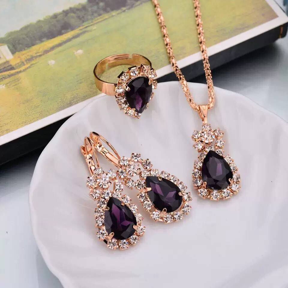 European And American Jewelry Pendant Earrings Ring Set - CHRISTDEST GLOBAL SERVICE
