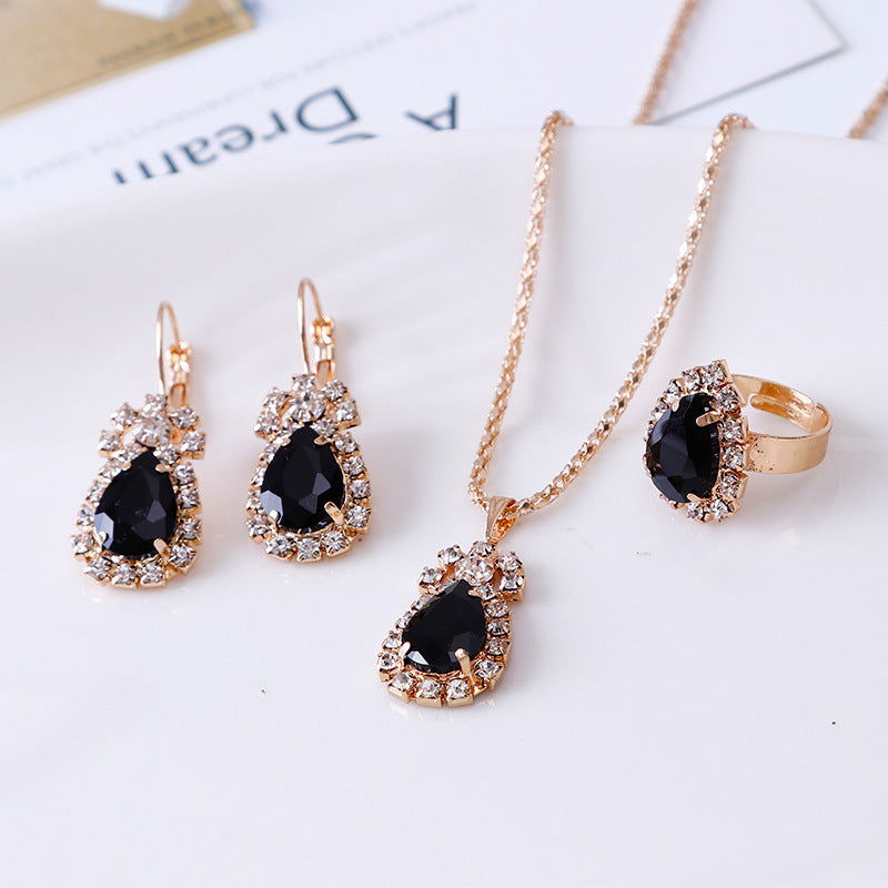 European And American Jewelry Pendant Earrings Ring Set - CHRISTDEST GLOBAL SERVICE