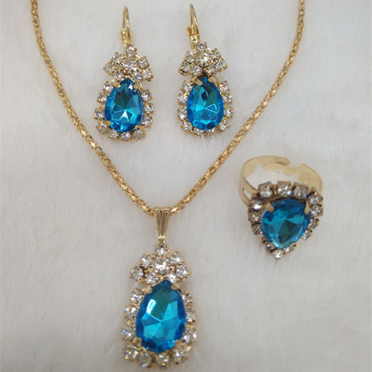 European And American Jewelry Pendant Earrings Ring Set - CHRISTDEST GLOBAL SERVICE
