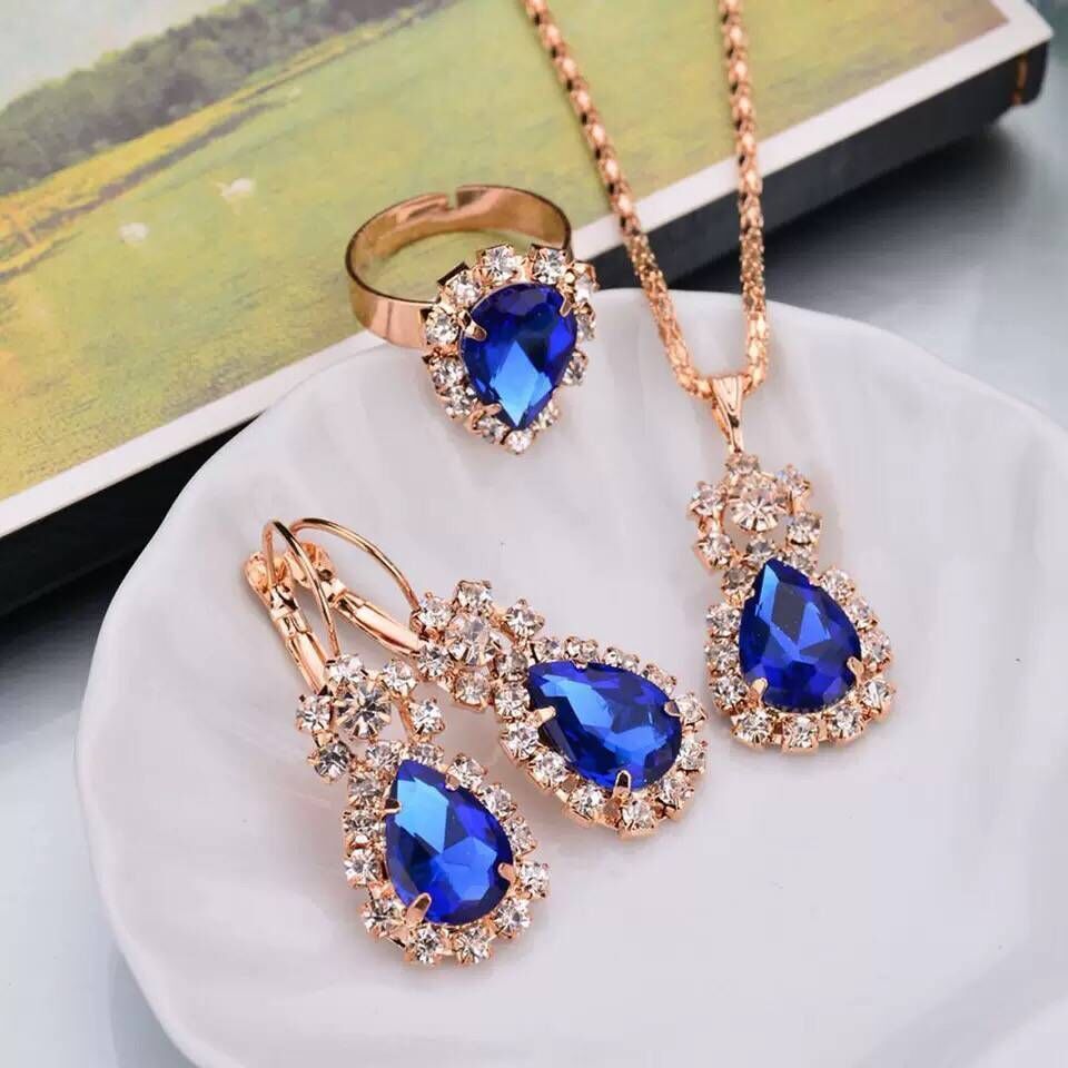 European And American Jewelry Pendant Earrings Ring Set - CHRISTDEST GLOBAL SERVICE