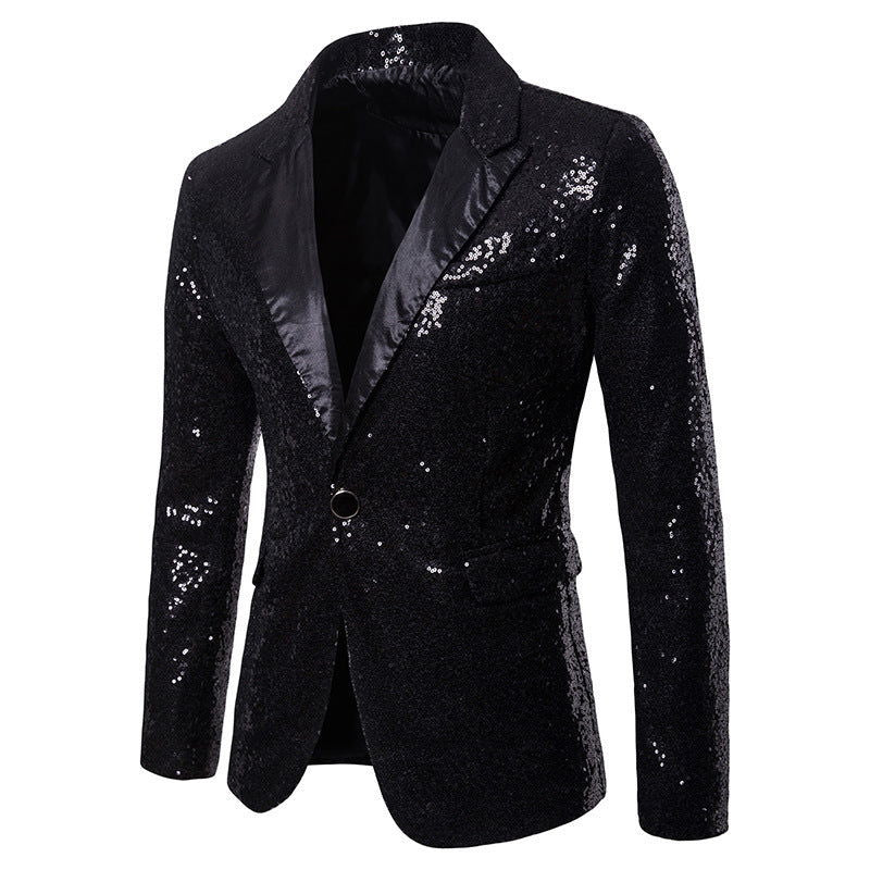 European And American Performance Dress Gold Sequined Suit - CHRISTDEST GLOBAL SERVICE