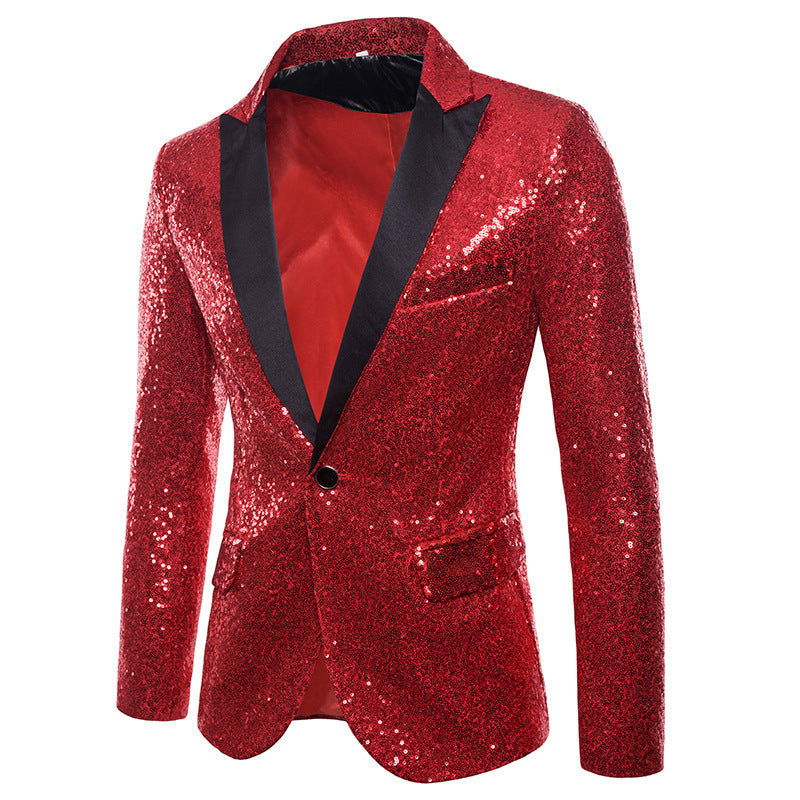 European And American Performance Dress Gold Sequined Suit - CHRISTDEST GLOBAL SERVICE
