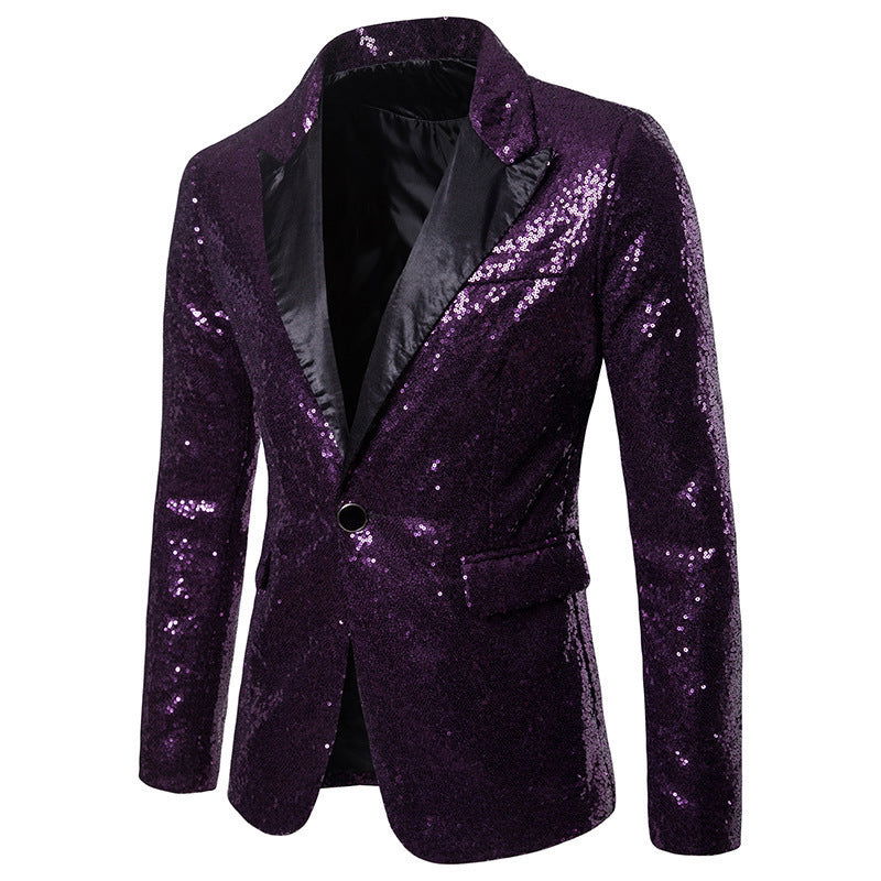 European And American Performance Dress Gold Sequined Suit - CHRISTDEST GLOBAL SERVICE