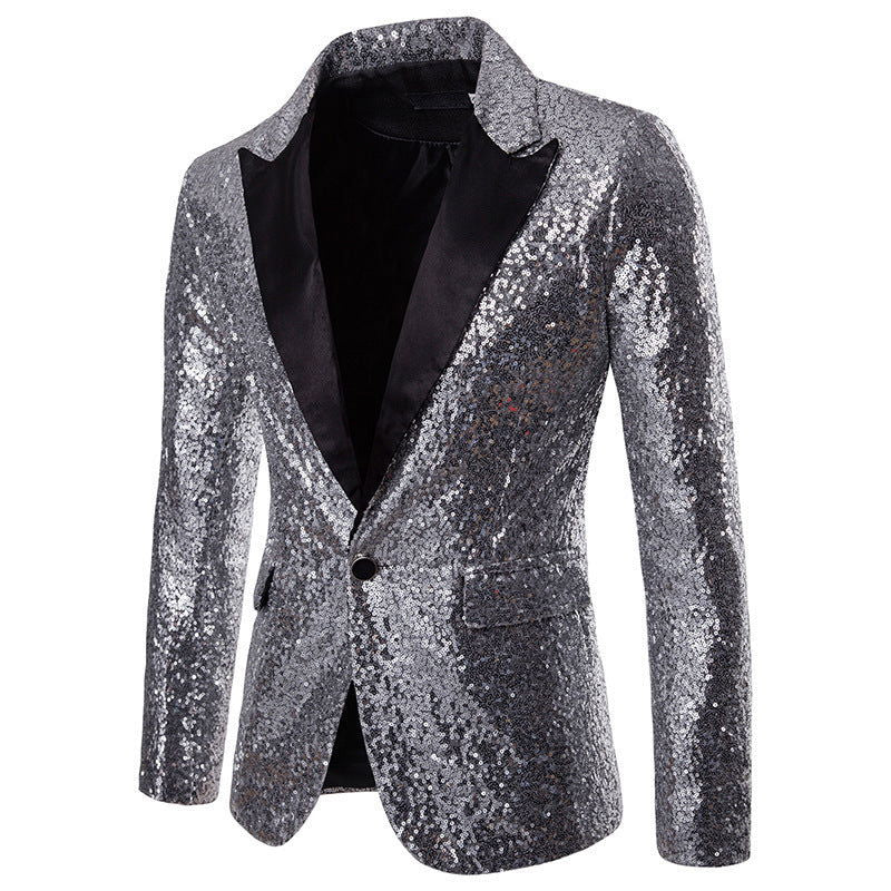 European And American Performance Dress Gold Sequined Suit - CHRISTDEST GLOBAL SERVICE