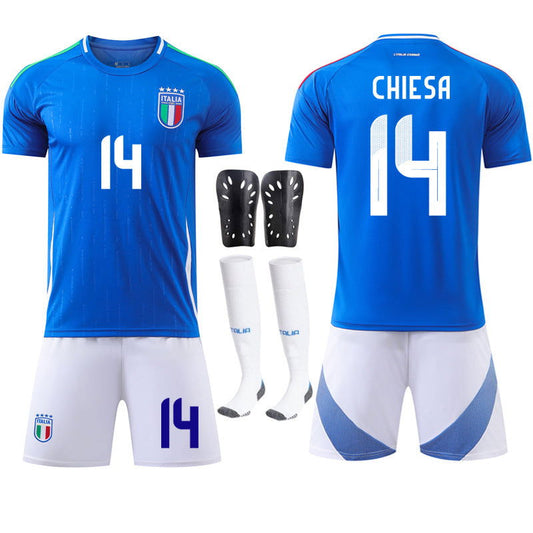 European Cup Italy home football uniform set jersey No. 14 Chiesa 18 Barella national team - CHRISTDEST GLOBAL SERVICE