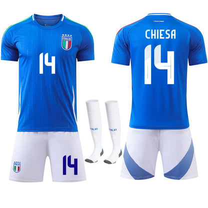 European Cup Italy home football uniform set jersey No. 14 Chiesa 18 Barella national team - CHRISTDEST GLOBAL SERVICE