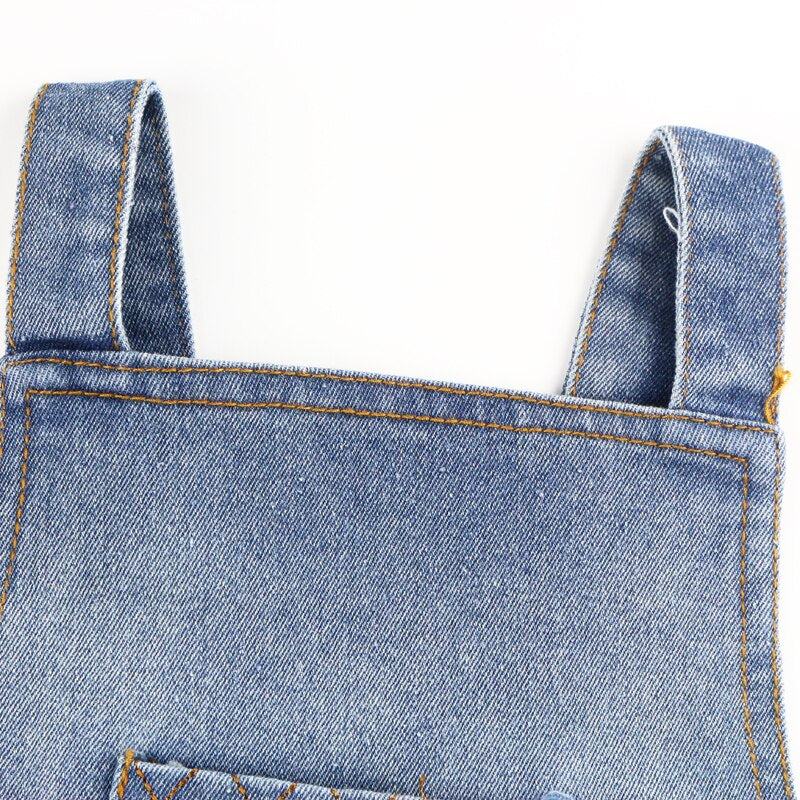 Summer Lace Denim Patch Baby Girl Dress Children Party Frock Toddler Girl Clothing Kids Princess Dress