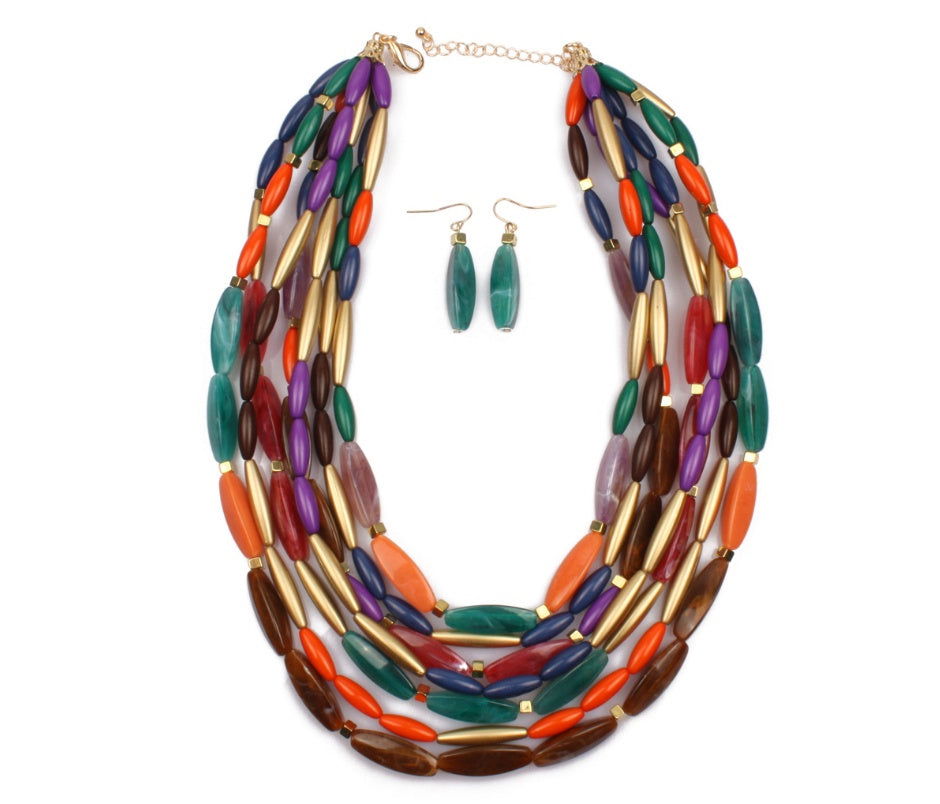 Fashion Color Beads Multi-layer Jewelry Set - CHRISTDEST GLOBAL SERVICE