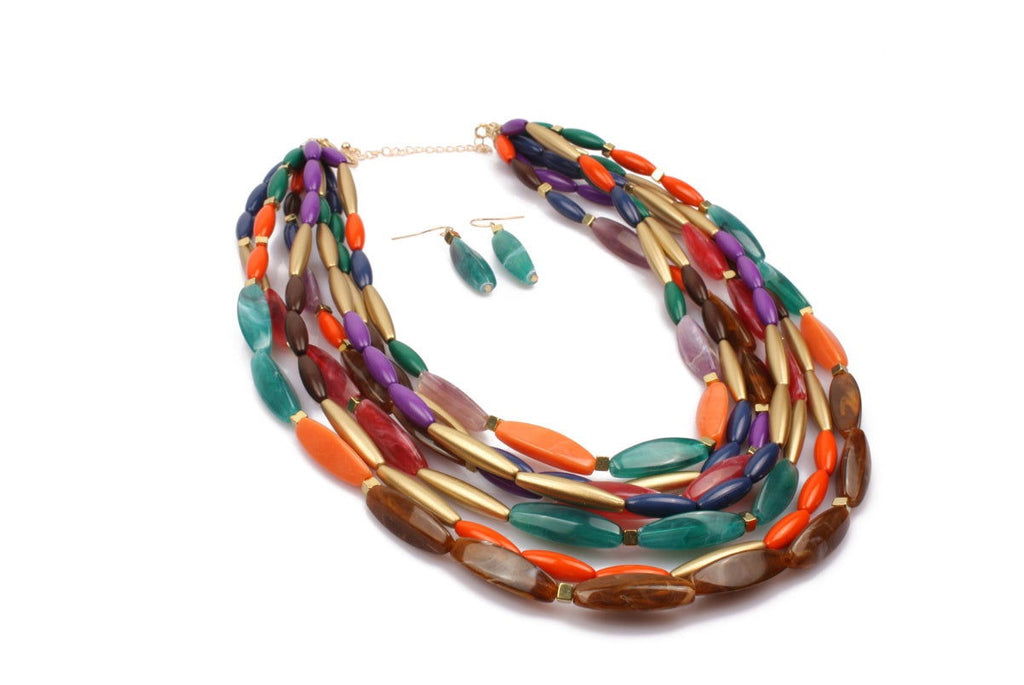 Fashion Color Beads Multi-layer Jewelry Set - CHRISTDEST GLOBAL SERVICE