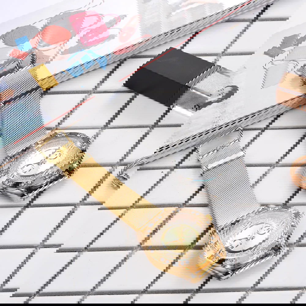 Fashion Luxury Watch DQG Crystal Quartz Female Watch Gold Silver Stainless Steel Ladies Dress Watch  Zegarek Damski - CHRISTDEST GLOBAL SERVICE