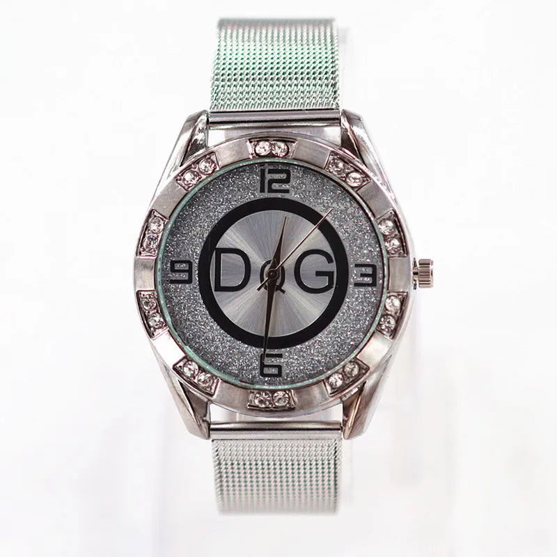 Fashion Luxury Watch DQG Crystal Quartz Female Watch Gold Silver Stainless Steel Ladies Dress Watch  Zegarek Damski - CHRISTDEST GLOBAL SERVICE