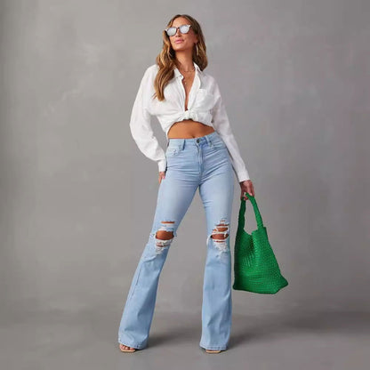 Fashion Temperament Wide-leg Jeans Women - CHRISTDEST GLOBAL SERVICE