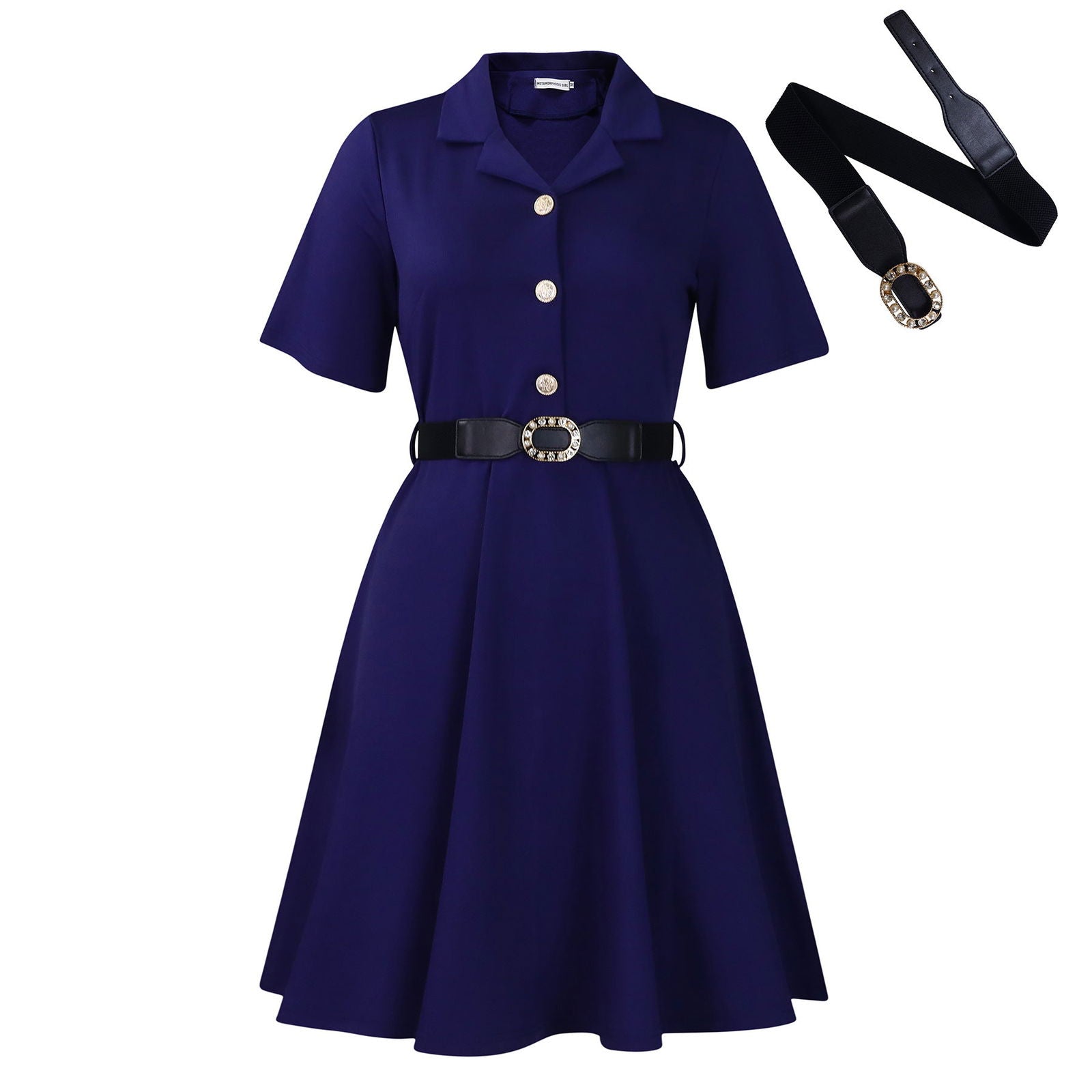 Fashion Waist-controlled Short Sleeve Women's Clothing Dress - CHRISTDEST GLOBAL SERVICE