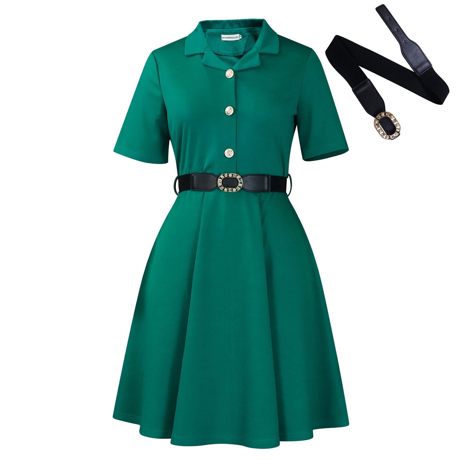 Fashion Waist-controlled Short Sleeve Women's Clothing Dress - CHRISTDEST GLOBAL SERVICE