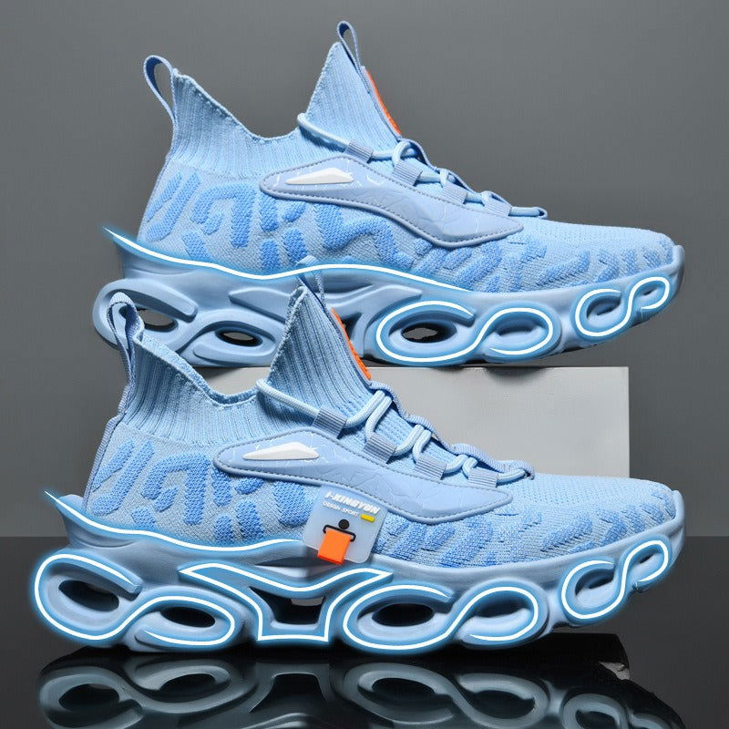 Fashionable new casual shoes, running shoes fly woven outer wear, knife edge shoes, comfortable sports shoes, trendy men's shoes - CHRISTDEST GLOBAL SERVICE