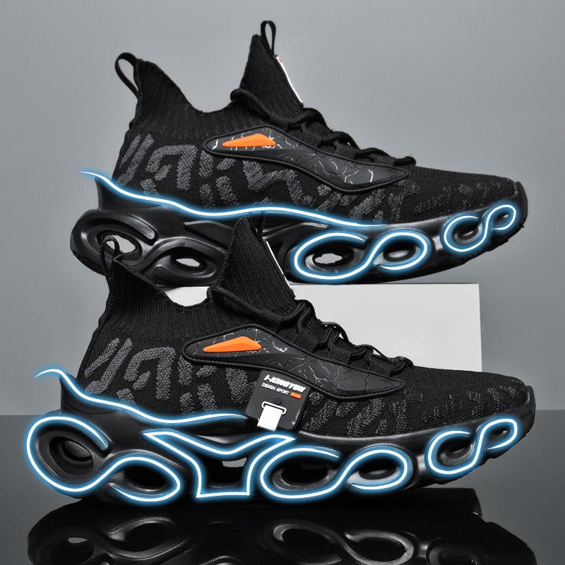 Fashionable new casual shoes, running shoes fly woven outer wear, knife edge shoes, comfortable sports shoes, trendy men's shoes - CHRISTDEST GLOBAL SERVICE