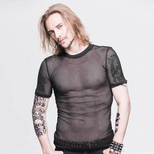 Fishnet Series See-through Net Hole Mesh Top Hollow T-shirt Sexy - CHRISTDEST GLOBAL SERVICE
