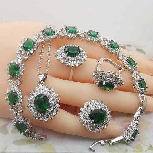 Four-piece Jewelry Set Luxurious Temperament Garnet Red - CHRISTDEST GLOBAL SERVICE