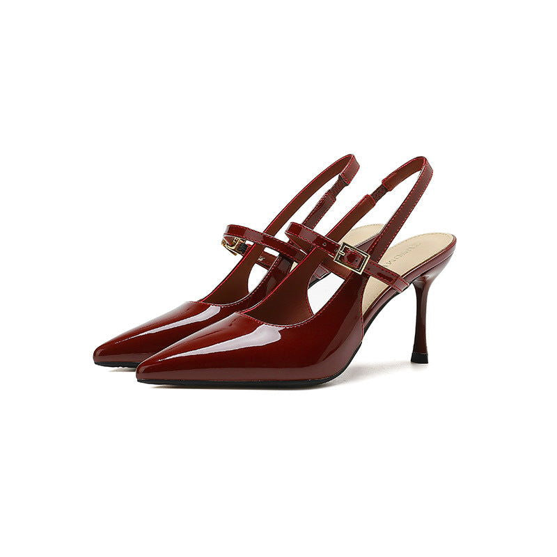 French Style Temperament Hollow High Heels Sandals Shallow Mouth Pointed Toe - CHRISTDEST GLOBAL SERVICE