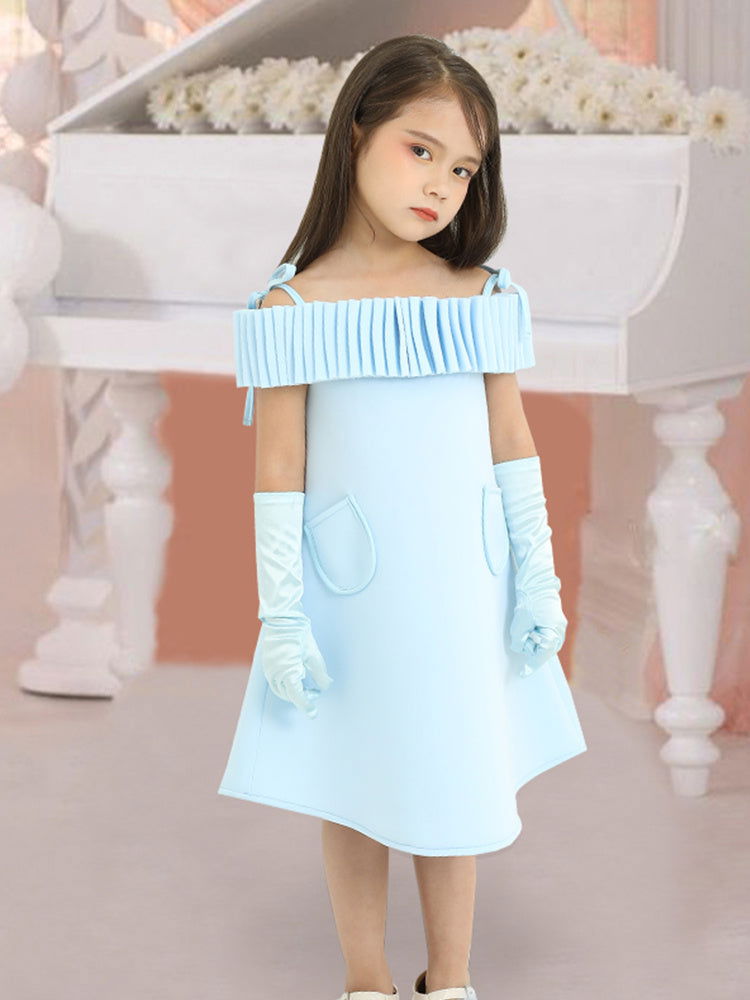 Girls' Fashionable Princess Banquet Evening Dress Light Luxury Hepburn Style - CHRISTDEST GLOBAL SERVICE