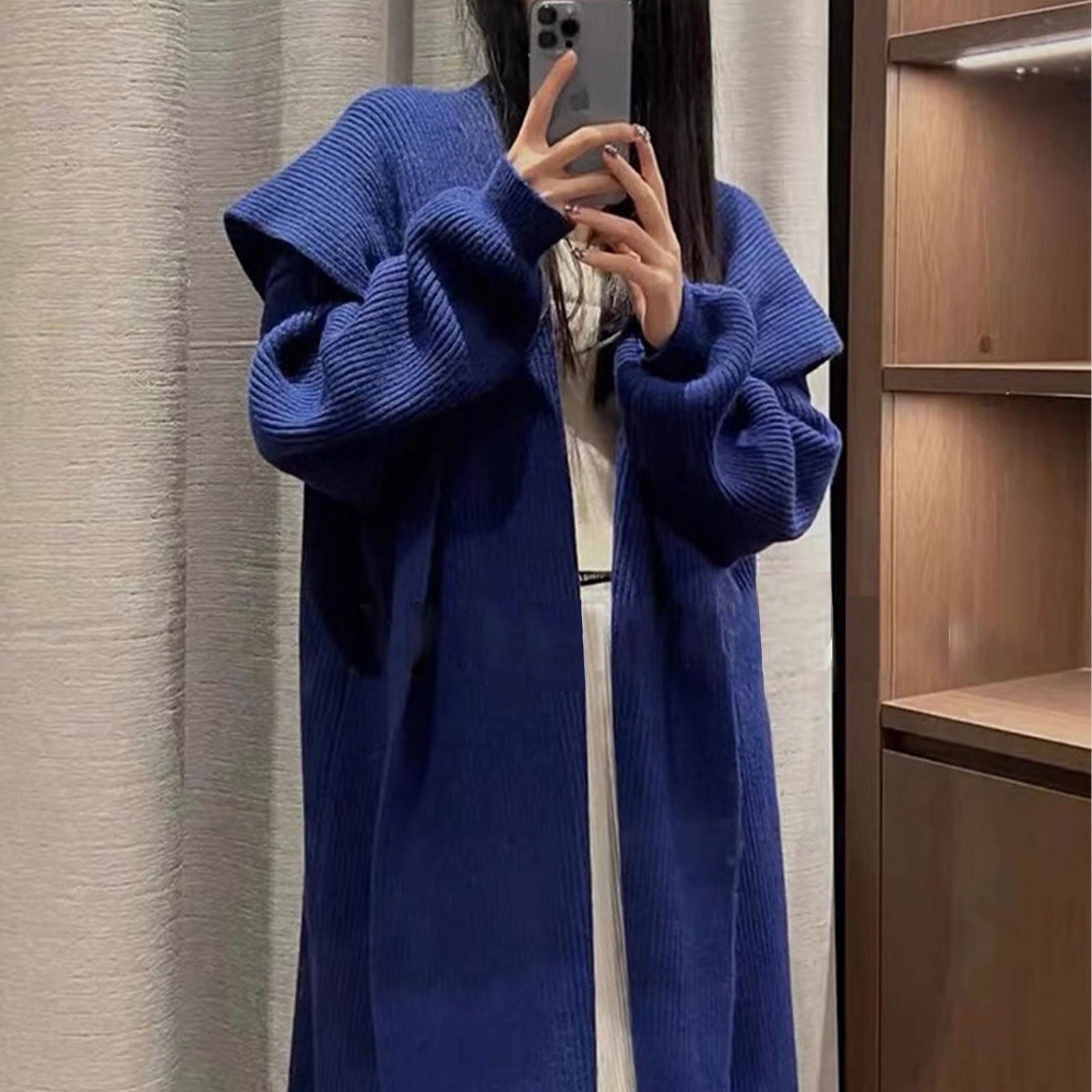 Green Alpaca Wool Sweater Coat Thickened Loose Knitted Cardigan Knitwear Handmade Clothing Hand Knit, Womens Clothing - CHRISTDEST GLOBAL SERVICE