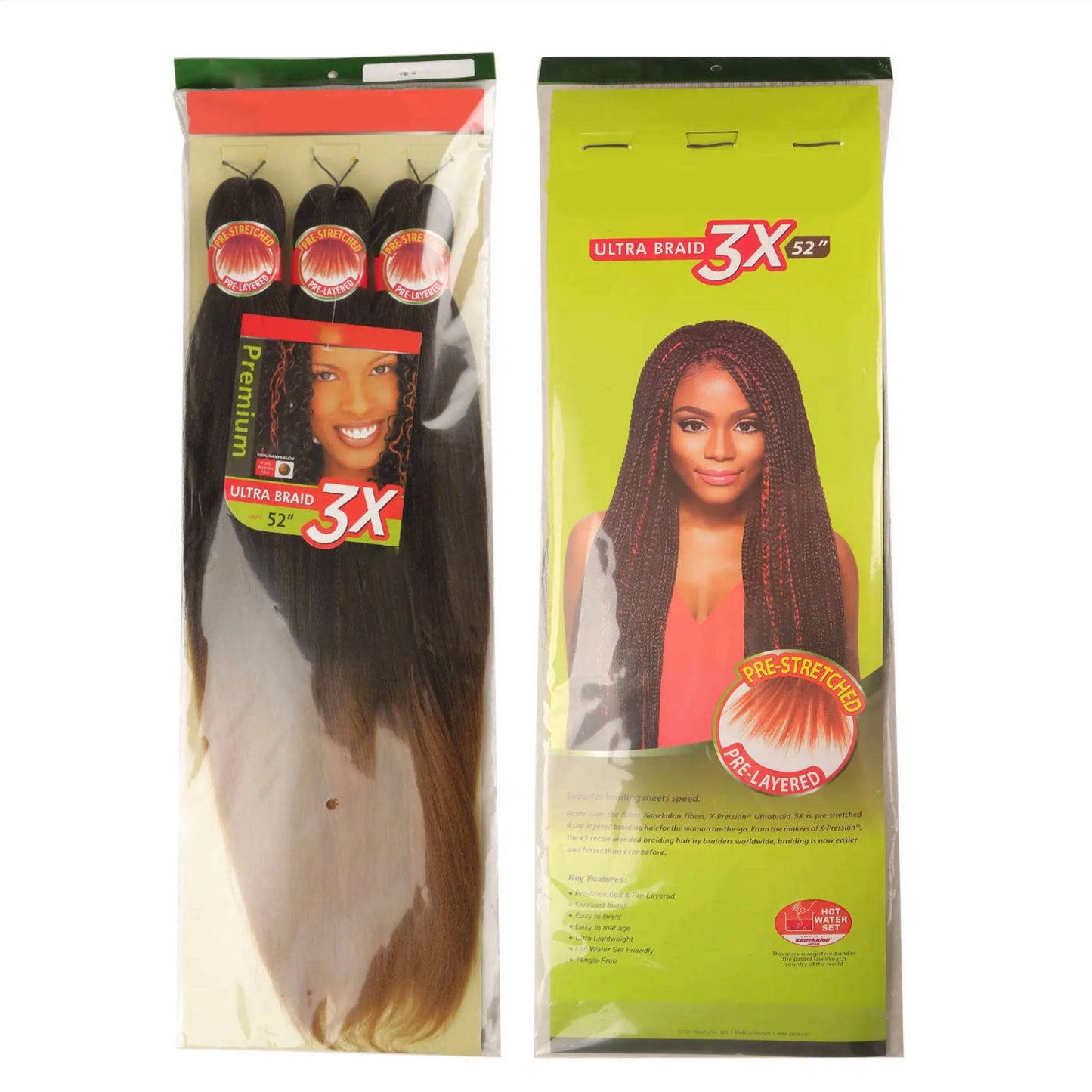 Wholesale 3x Prestretched 26-inch Stretch Braided Hot Water Shaping Ombre Easy Braid Synthetic Wig and Crochet Hair Extensions