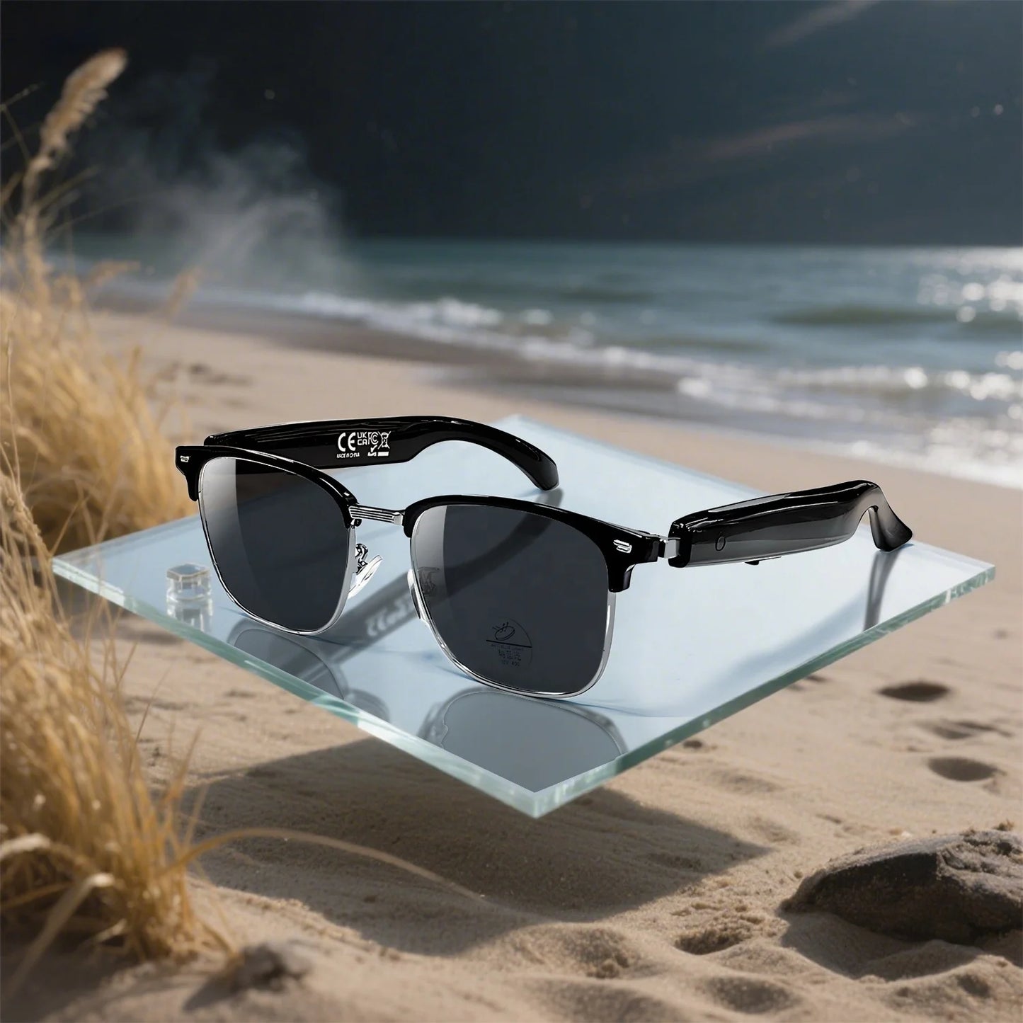 Ai Smart Glasses for Headphones Meta Glasses  Music Play Taking IP54 Waterproof Long Standby F20 Ai Glasses