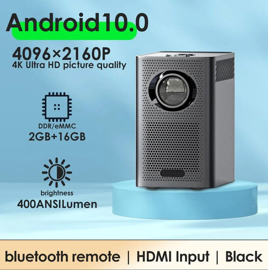 HONGTOP S30MAX Android Wifi 4k Smart Portable Projector with WiFi and Bluetooth Pocket Outdoor 4K 9500L Android 10.0 Projector - CHRISTDEST GLOBAL SERVICE