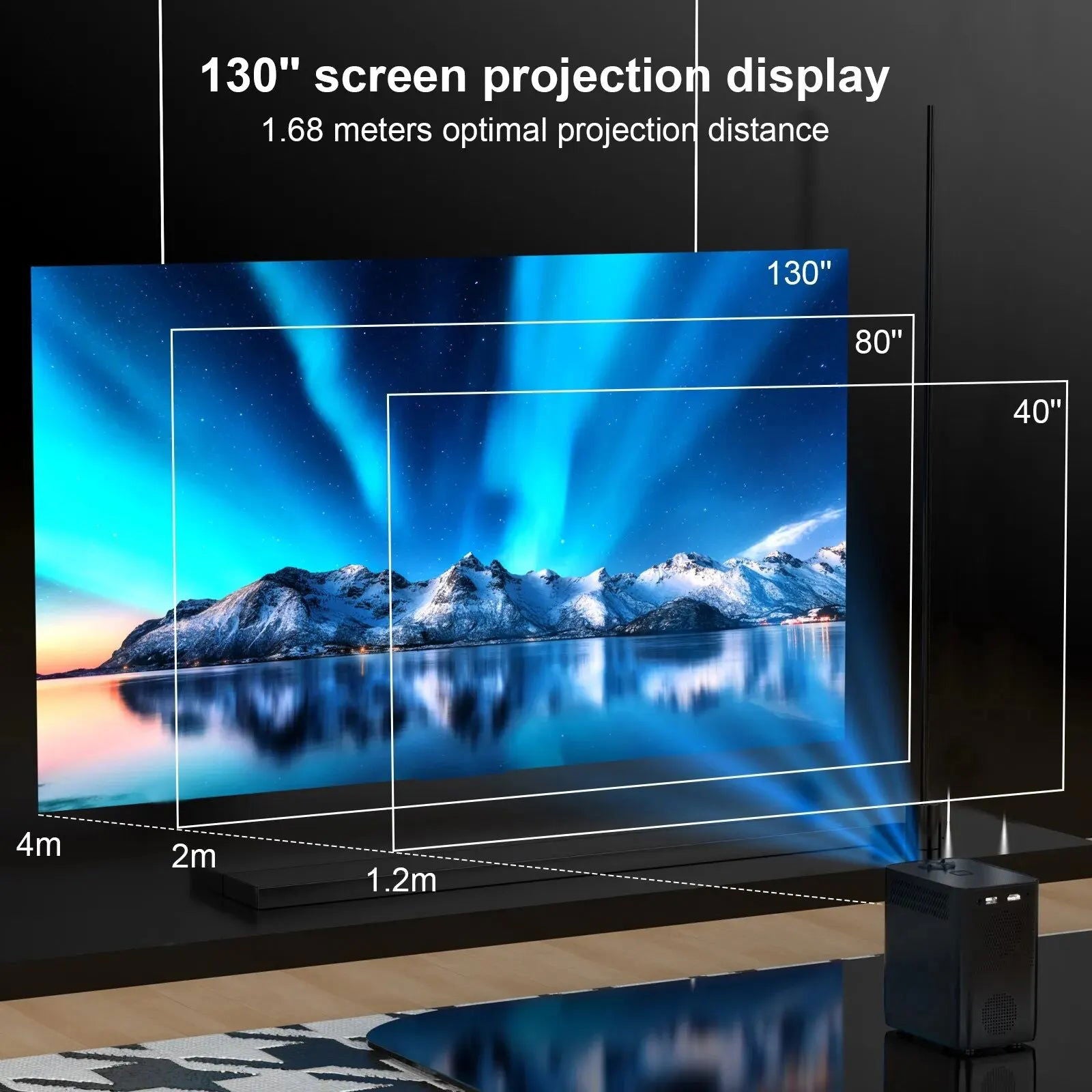 HONGTOP S30MAX Android Wifi 4k Smart Portable Projector with WiFi and Bluetooth Pocket Outdoor 4K 9500L Android 10.0 Projector - CHRISTDEST GLOBAL SERVICE