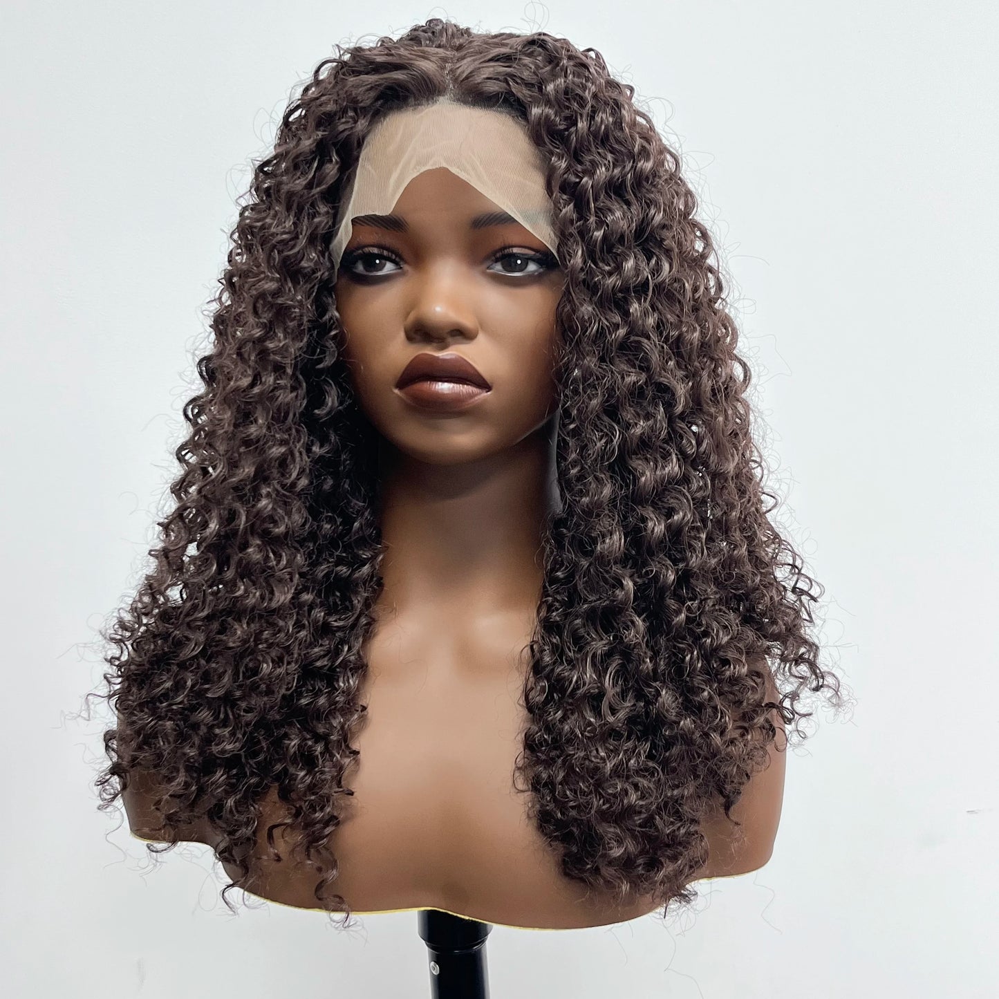 Wholesale 13x4 HD Transparent Lace Frontal Wig Deep Water Wave Synthetic Wigs for Black Women Heat Resistant Brazilian Style