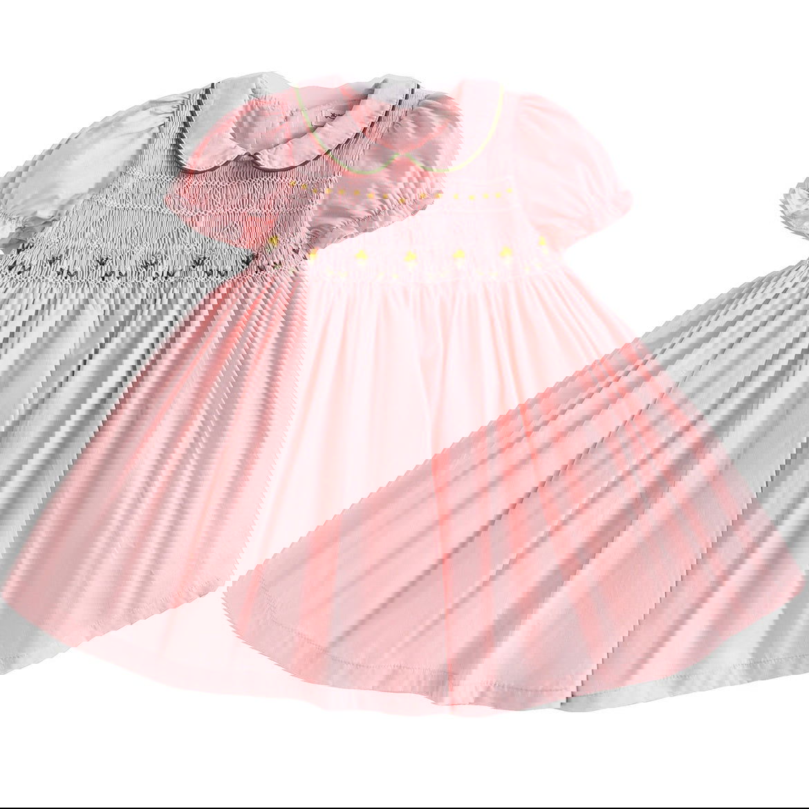 Handmade Cotton Blue And Short-sleeved Dress - CHRISTDEST GLOBAL SERVICE