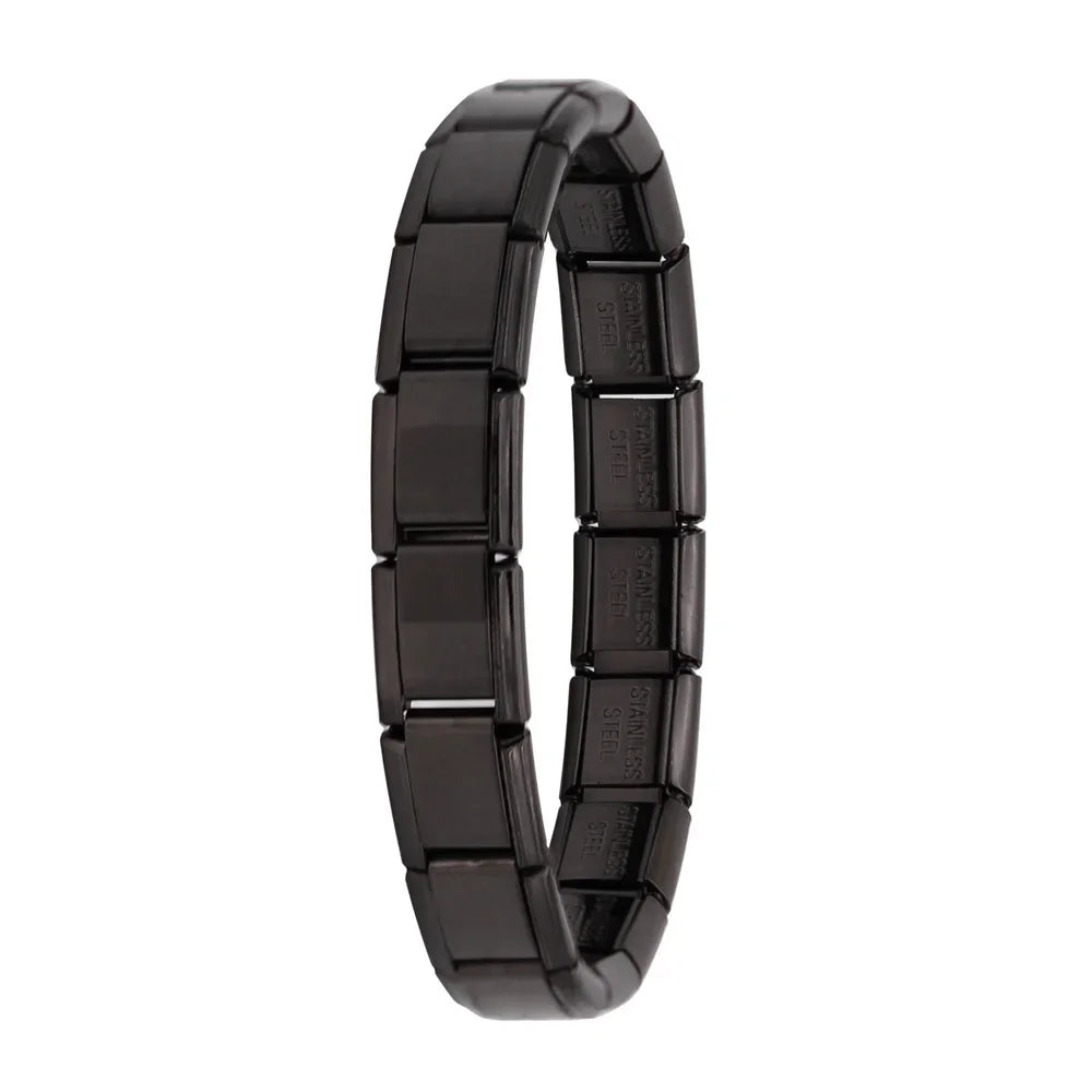Hapiship New Women's Jewelry 9mm Width Itanlian Elastic Charm Bracelet Fashion Stainless Steel Bangle ST- - CHRISTDEST GLOBAL SERVICE