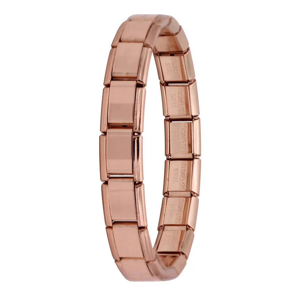 Hapiship New Women's Jewelry 9mm Width Itanlian Elastic Charm Bracelet Fashion Stainless Steel Bangle ST- - CHRISTDEST GLOBAL SERVICE
