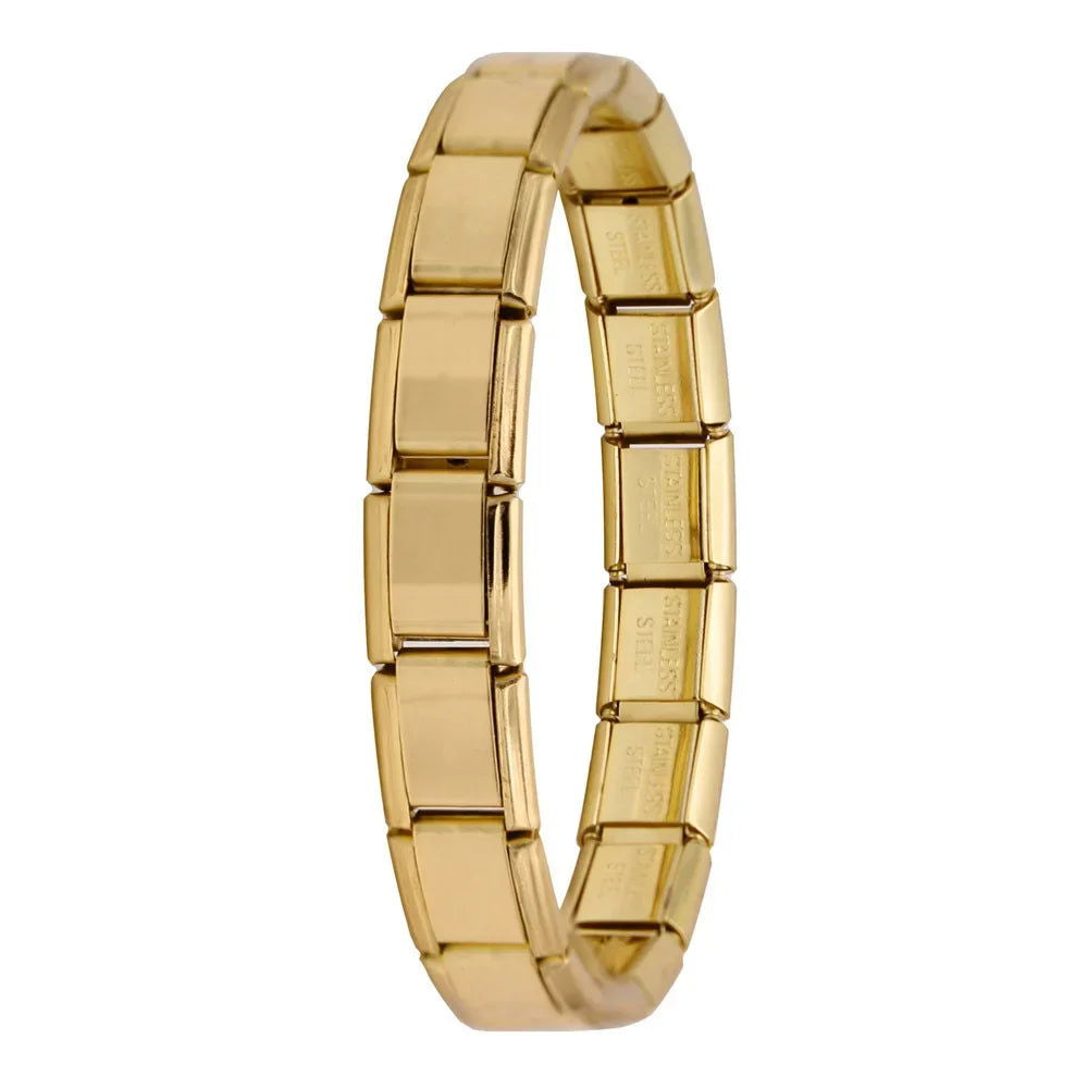 Hapiship New Women's Jewelry 9mm Width Itanlian Elastic Charm Bracelet Fashion Stainless Steel Bangle ST- - CHRISTDEST GLOBAL SERVICE