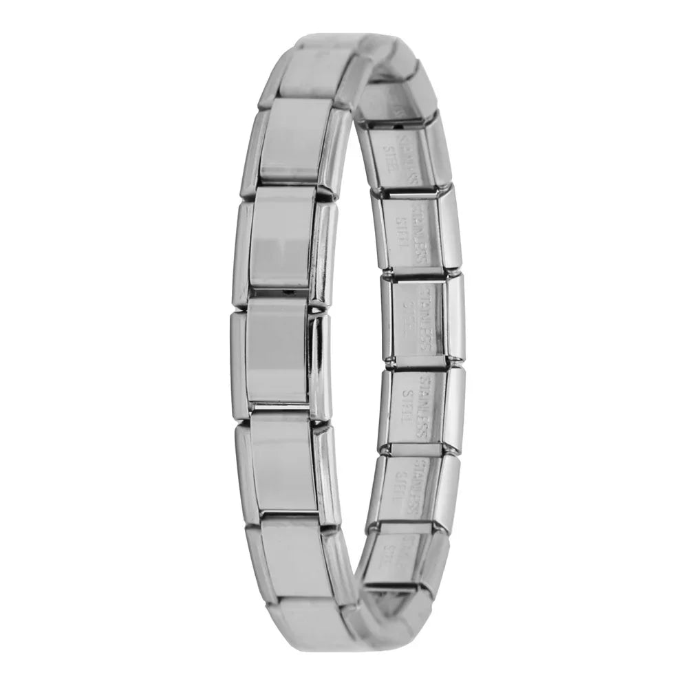 Hapiship New Women's Jewelry 9mm Width Itanlian Elastic Charm Bracelet Fashion Stainless Steel Bangle ST- - CHRISTDEST GLOBAL SERVICE